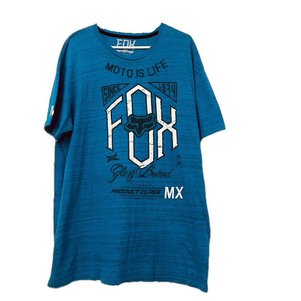 Fox - Men's Blue Moto is Life Motocross Tee- XXL
